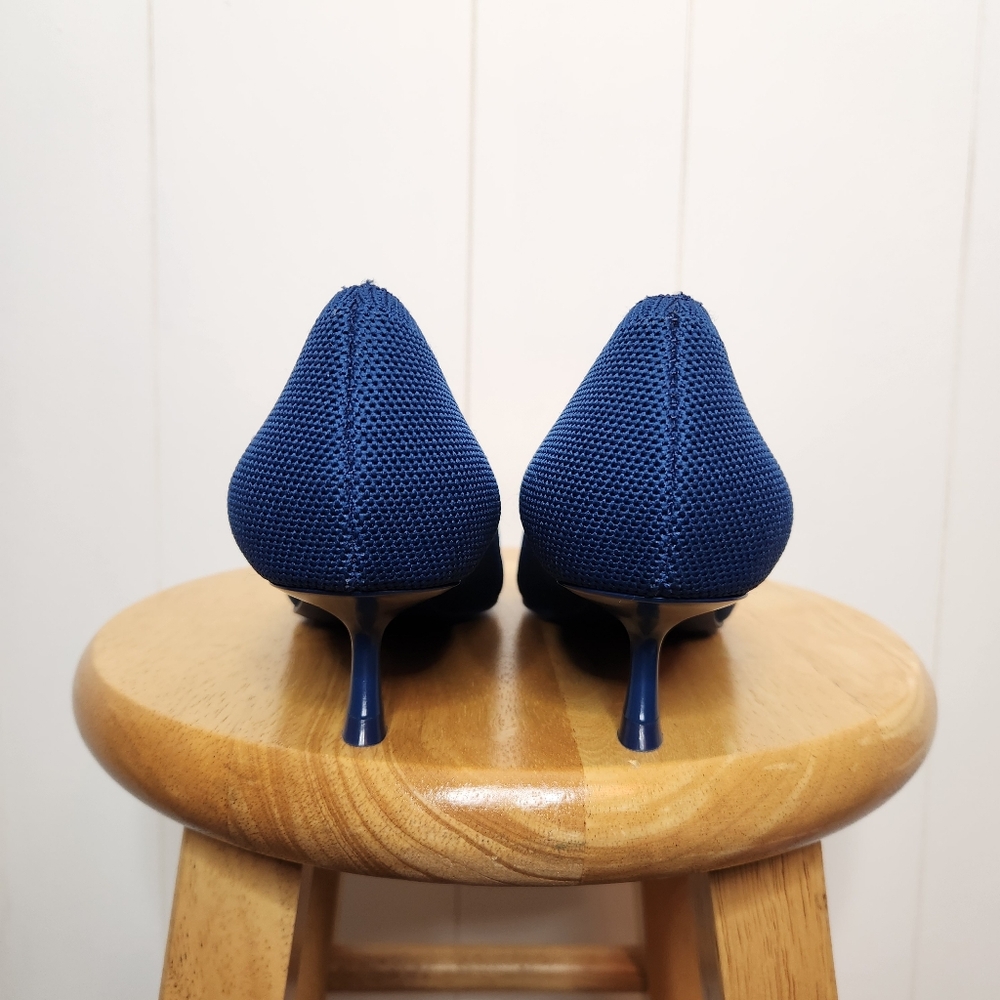 Vivaia Blue Stella Pointed-Toe Kitten Heels Women's Size 6.5 - Picture 6 of 8